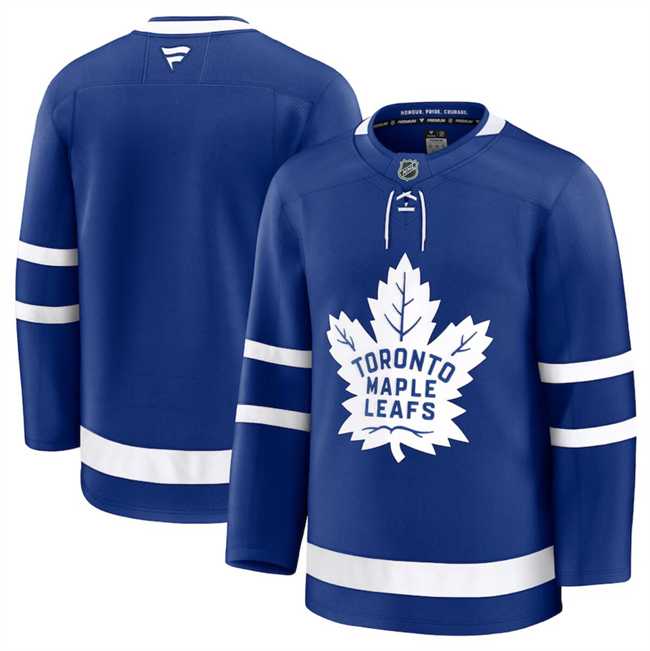 Mens Toronto Maple Leafs Custom Blue 2024-25 Home Stitched Hockey Jersey